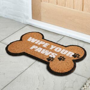 Wipe Paws Shaped Coir Doormat Natural (Mix)