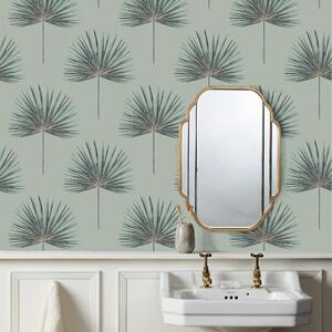 Palm Mineral Wallpaper Grey/Green