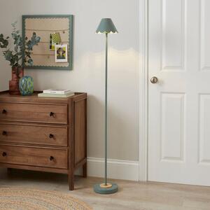 Remi Scalloped Rechargeable Metal Floor Lamp