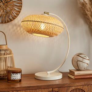 Lise Bamboo Arched Adjustable Table Lamp