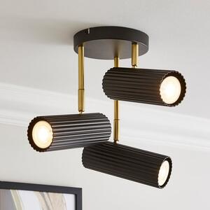 Georgi Industrial Ribbed 3 Light Adjustable Semi Flush Spotlight