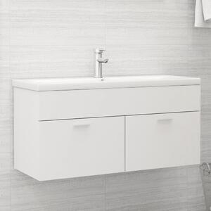 Sink Cabinet White 100x38.5x46 cm Engineered Wood
