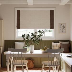 Luna Bordered Pinecone Blackout Roman Blind