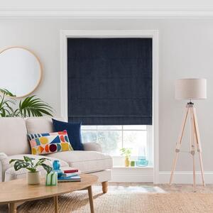 Corded Textured Navy Roman Blind