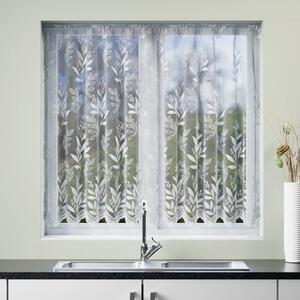 Meadow Leaf Slot Top Net Curtain