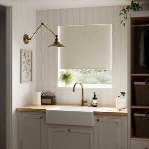 Linen Mix White Sand Blackout Roller Blind