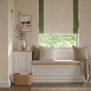 Luna Bordered Olive Blackout Roman Blind