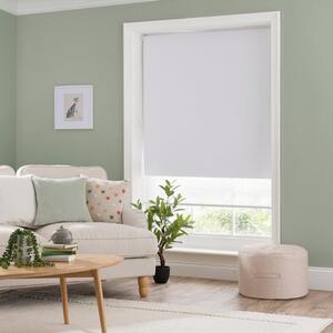 Luna and Sheer Duo White Roller Blind