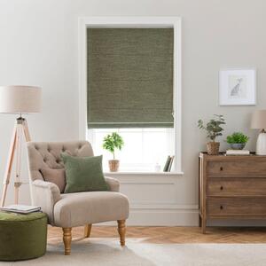 Swithland Herringbone Olive Roman Blind