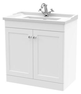 Classique Floor Standing 2 Door Vanity Unit with Ceramic Basin