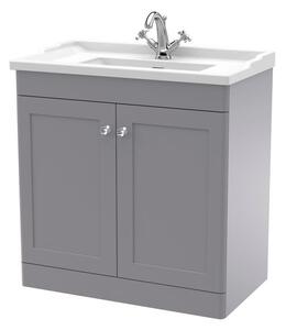 Classique Floor Standing 2 Door Vanity Unit with Ceramic Basin