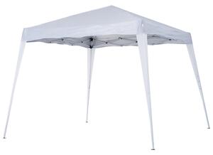 Outsunny 3 x 3 m Slant Leg Pop Up Canopy Tent with Carry Bag, Height Adjustable Party Shelter for Outdoor Events, Garden, Patio, White Aosom UK