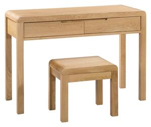 Curve 2 Drawer Dressing Table Set, Oak