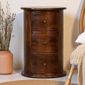 100% Solid Mango Wood Bedside Cabinet with Drawer and Stain-Based Finish, Desk with Eco-Conscious Build, 40L x 40W x 58H cm, Brown Aosom UK