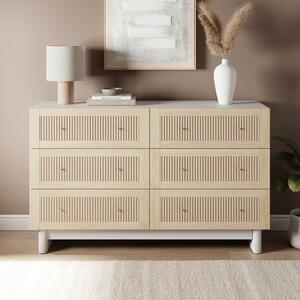 Maeva 6 Drawer Chest, Light Oak Effect