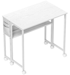 HOMCOM 80 cm Drop Leaf Writing Work Desk - White