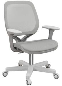 Vinsetto Office Chair, Breathable Mesh Swivel Desk Chair with Adjustable Height and 360° Swivel Security Wheels for Home Office, Study, Grey