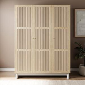 Maeva Triple Wardrobe, Light Oak Effect