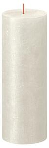 Bolsius Rustic Pillar Candles Shimmer 4 pcs 190x68 mm Ivory