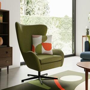 Kuvert Soft Marl Swivel Chair, Moss