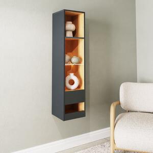 Return - Delta Tall Shelving Unit with LEDs, Anthracite