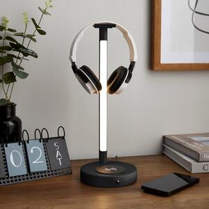 Headphone Holder LED Touch Dimmable Charger Table Lamp