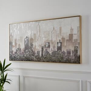 Grey Cityscape Canvas