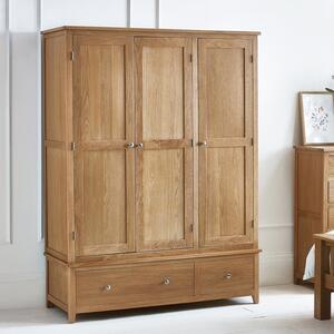 Jenkins 3 Door Wardrobe, Oak