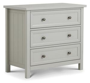 Maine 3 Drawer Chest, Grey