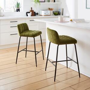 Caden Counter Height Bar Stool, Velvet