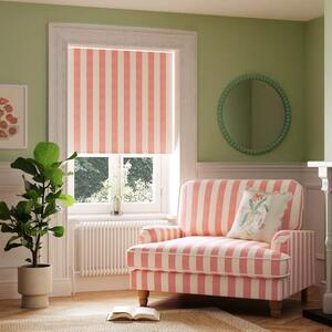 Beatrice Stripe Coral Blackout Roller Blind