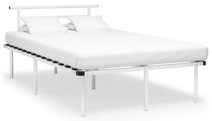 Bed Frame without Mattress White Metal 120x200cm