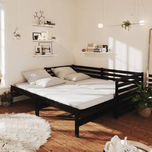 Pull-out Day Bed without Mattress Black 2x(90x200)cm