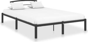 284658 Bed Frame without Mattress Black Metal 120x200 cm