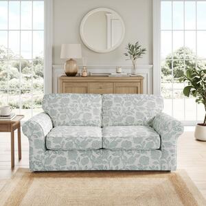 Flori Woven Floral Fabric 2 Seater Sofa Bed