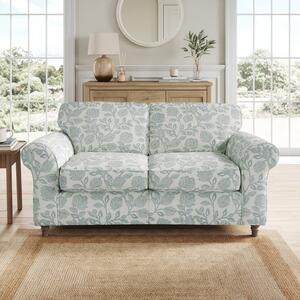 Flori Woven Floral Fabric 2 Seater Sofa