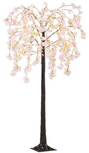 HOMCOM 450 LED Light Decorative Artificial Blossom Tree - Pink Aosom UK