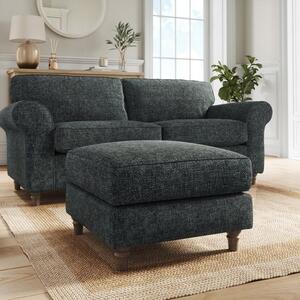 Flori Chunky Chenille Footstool