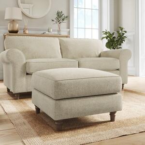 Flori Soft Chenille Footstool