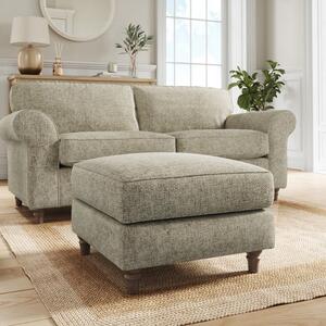 Flori Chunky Chenille Footstool