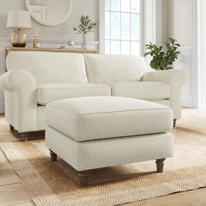 Flori Chunky Chenille Footstool