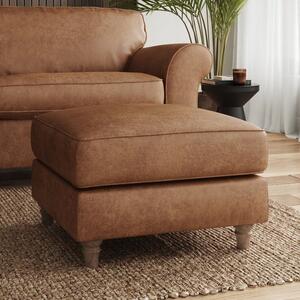 Flori Arizona Faux Leather Footstool