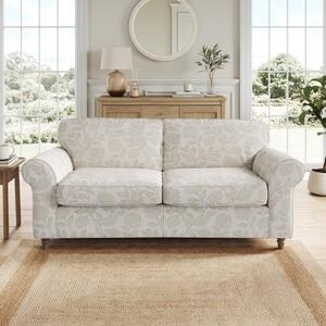 Flori Woven Floral Fabric 3 Seater Sofa