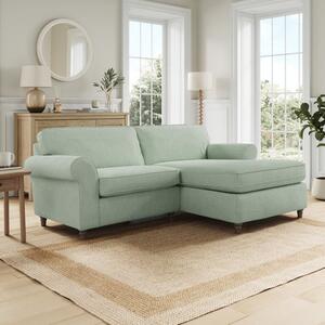 Flori Soft Chenille Corner Chaise Sofa