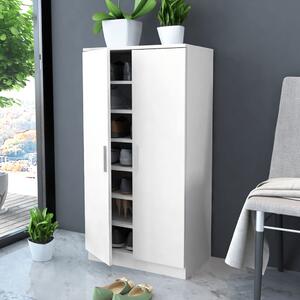 Shoe Cabinet 7 Shelves White