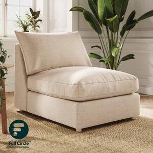 Full Circle Austin Tonal Weave Modular Armless Sofa Piece