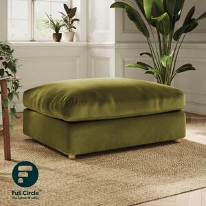 Full Circle Austin Luxury Velvet Modular Footstool