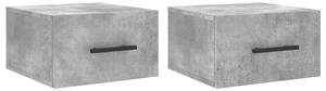 Wall-mounted Bedside Cabinets 2 pcs Concrete Grey 35x35x20 cm