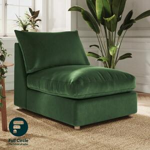 Full Circle Austin Cosy Velvet Modular Armless Sofa Piece