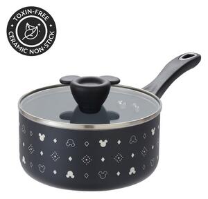 Disney Monochrome Mickey Mouse: Ceramic Non-Stick Saucepan & Lid - 18cm